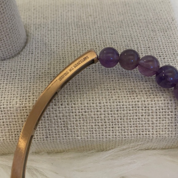 New - Amethyst Bracelet Angels Guard You In All Your Ways Psalm 91:11 - Picture 7 of 10